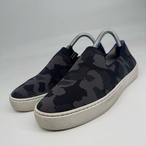Rothy’s Women’s 9.5 “The Original Slip On Sneaker” in Black Gray Camo Casual